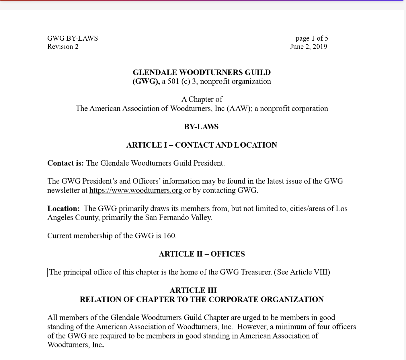 Preview of the first page of our document